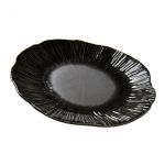 czarna ceramika talerz 34 cm